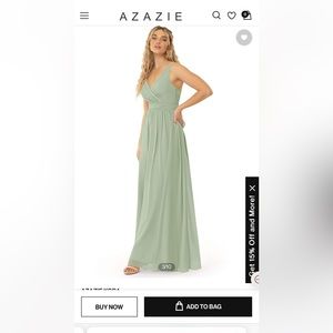 NWT Azazie Dusty Sage bridesmaids dress